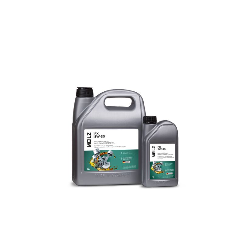 Zwei Flaschen MEILZ Motoröl FX 5W-30.