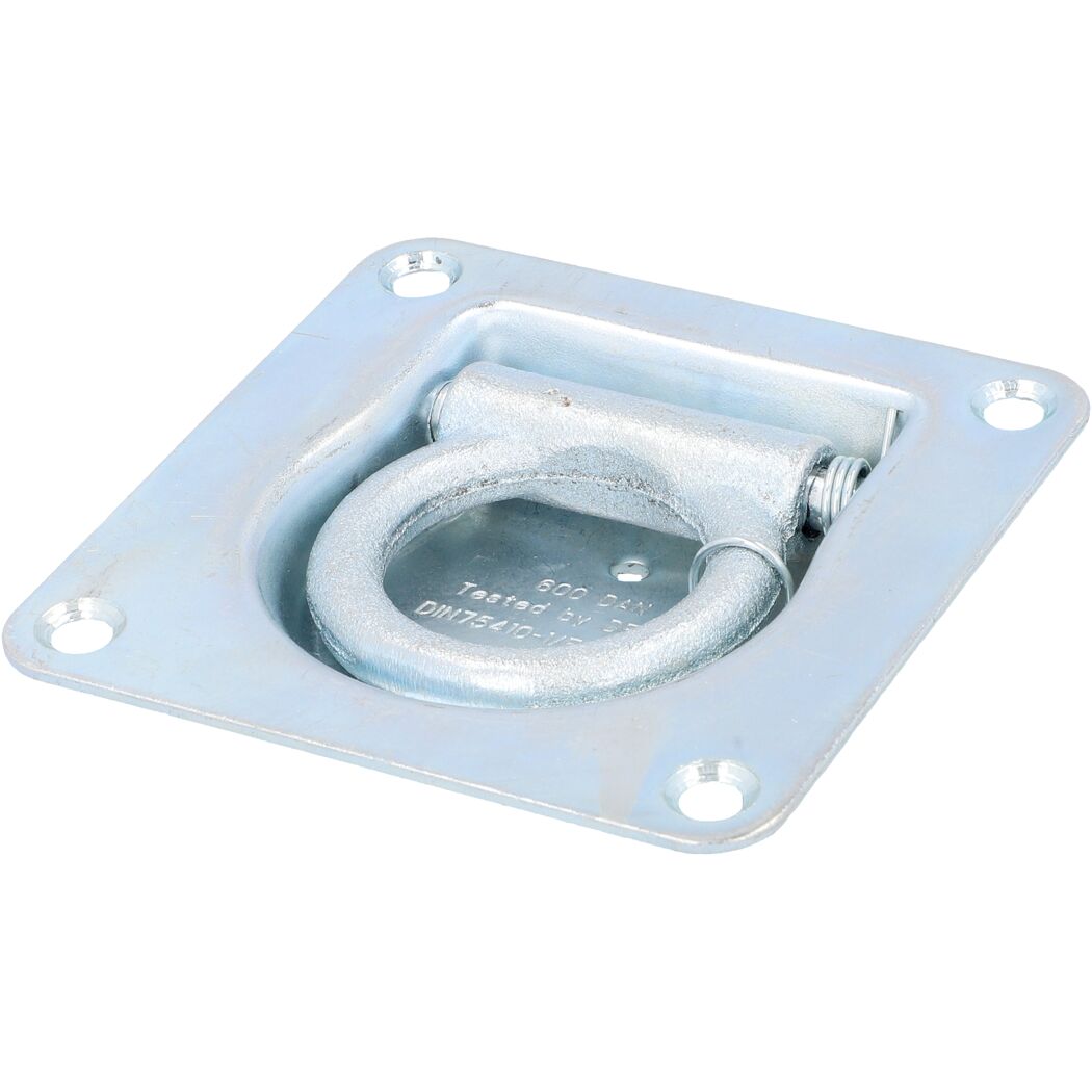 Verzinkte Zurrmulde mit Ring, 600 kg