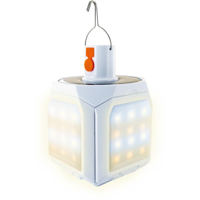 LED-Solarleuchte weiß 9,6 x 9,6 x 18,4 cm
