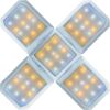 Solar-Außentischlampe 30 W 600 lm warmweiß bis tageslichtweiß IP 44 9,6 x 9,6 x 18,4 cm