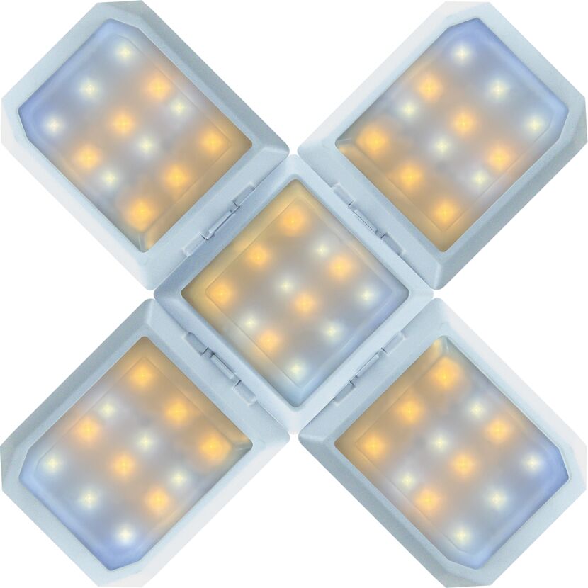 LED-Solarleuchte weiß 9,6 x 9,6 x 18,4 cm