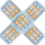 Verkleinertes Bild von LED-Solarleuchte weiß 9,6 x 9,6 x 18,4 cm