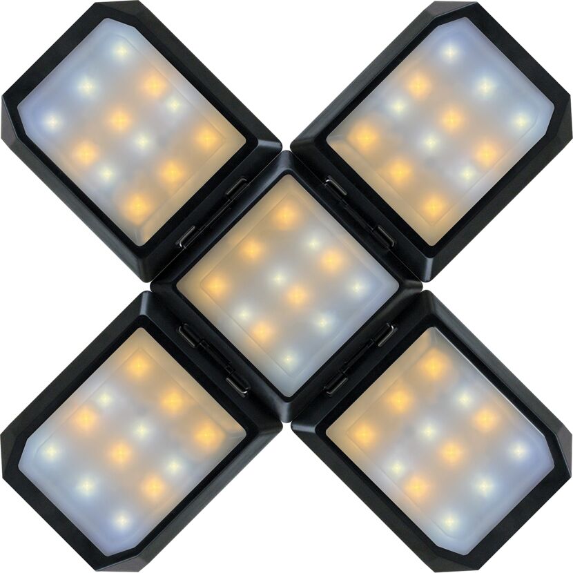 Zusammenklappbare Campingleuchte mit LEDs