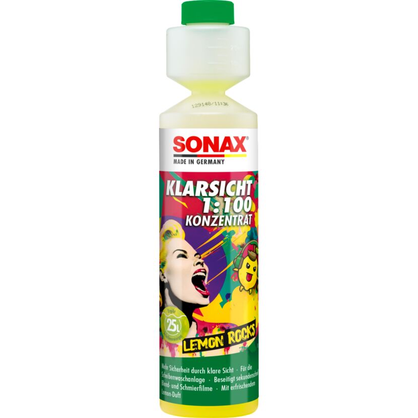 Scheibenreiniger 'Klarsicht Lemon Rocks' 1:100 Konzentrat 250 ml