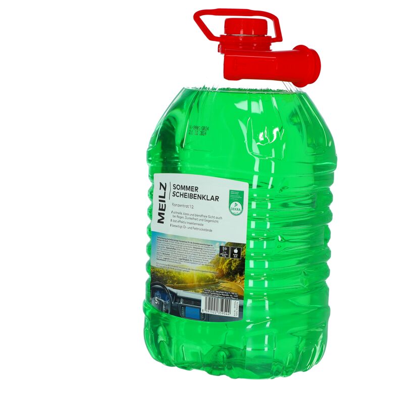 Grüne Sommer-Scheibenklar-Flasche