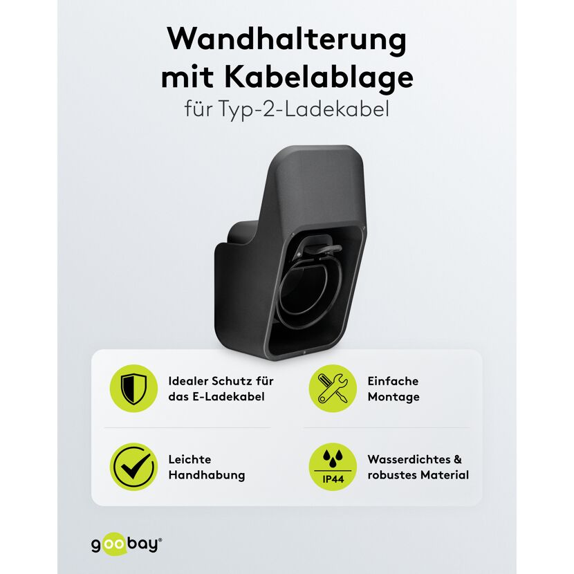 Wandhalterung mit Kabelablage