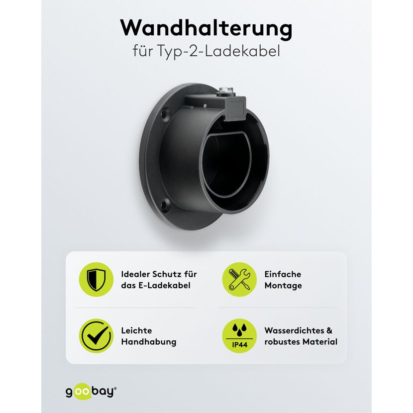 Wandhalterung für Typ-2-Ladekabel