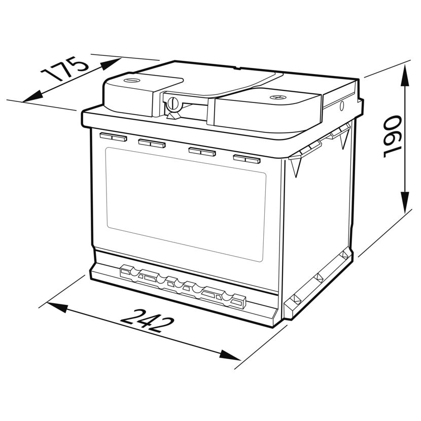 Autobatterie 'POWER SLI' 12 V 60 Ah