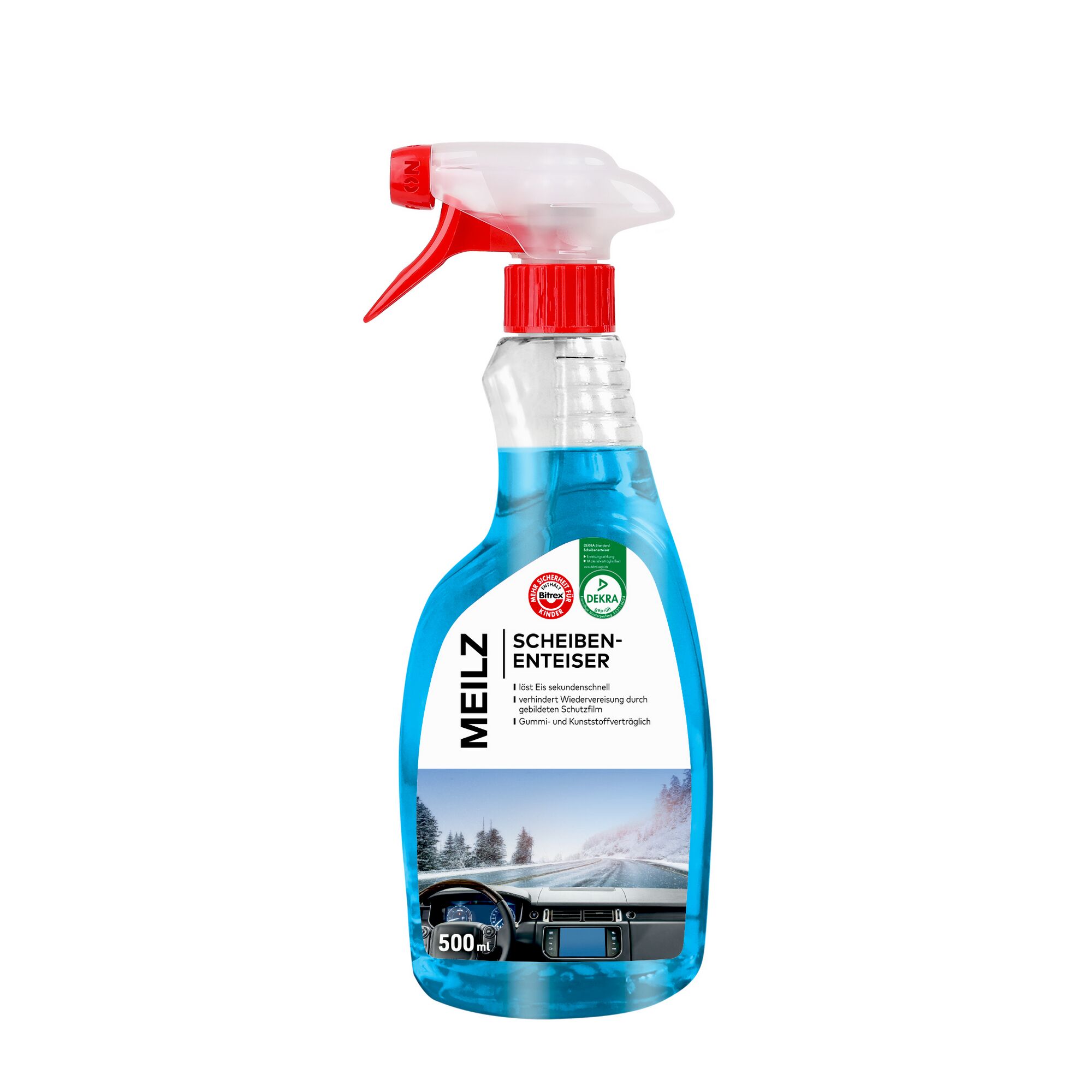 Sprühflasche mit Scheibenenteiser