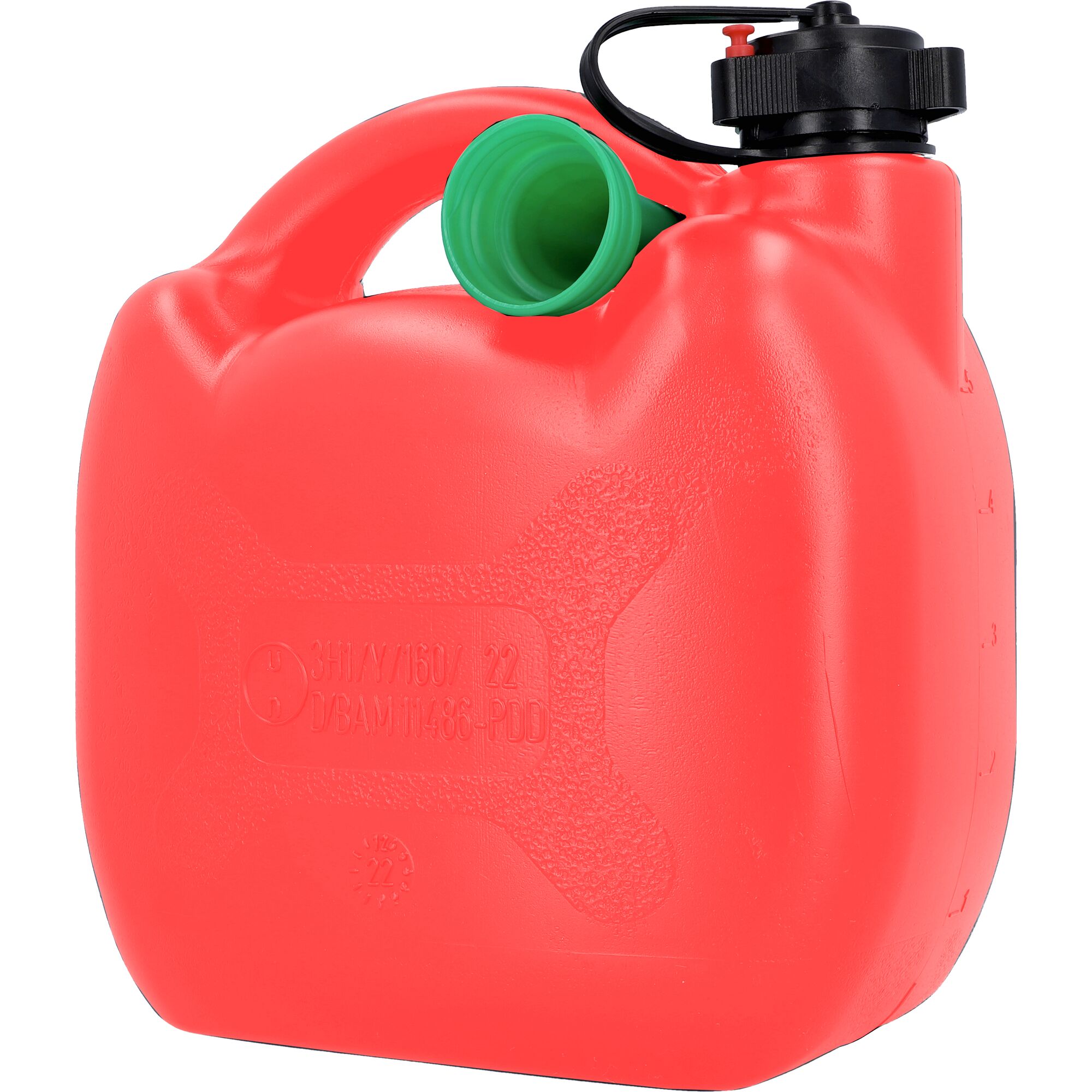 Roter Benzinkanister mit Ausgießer
