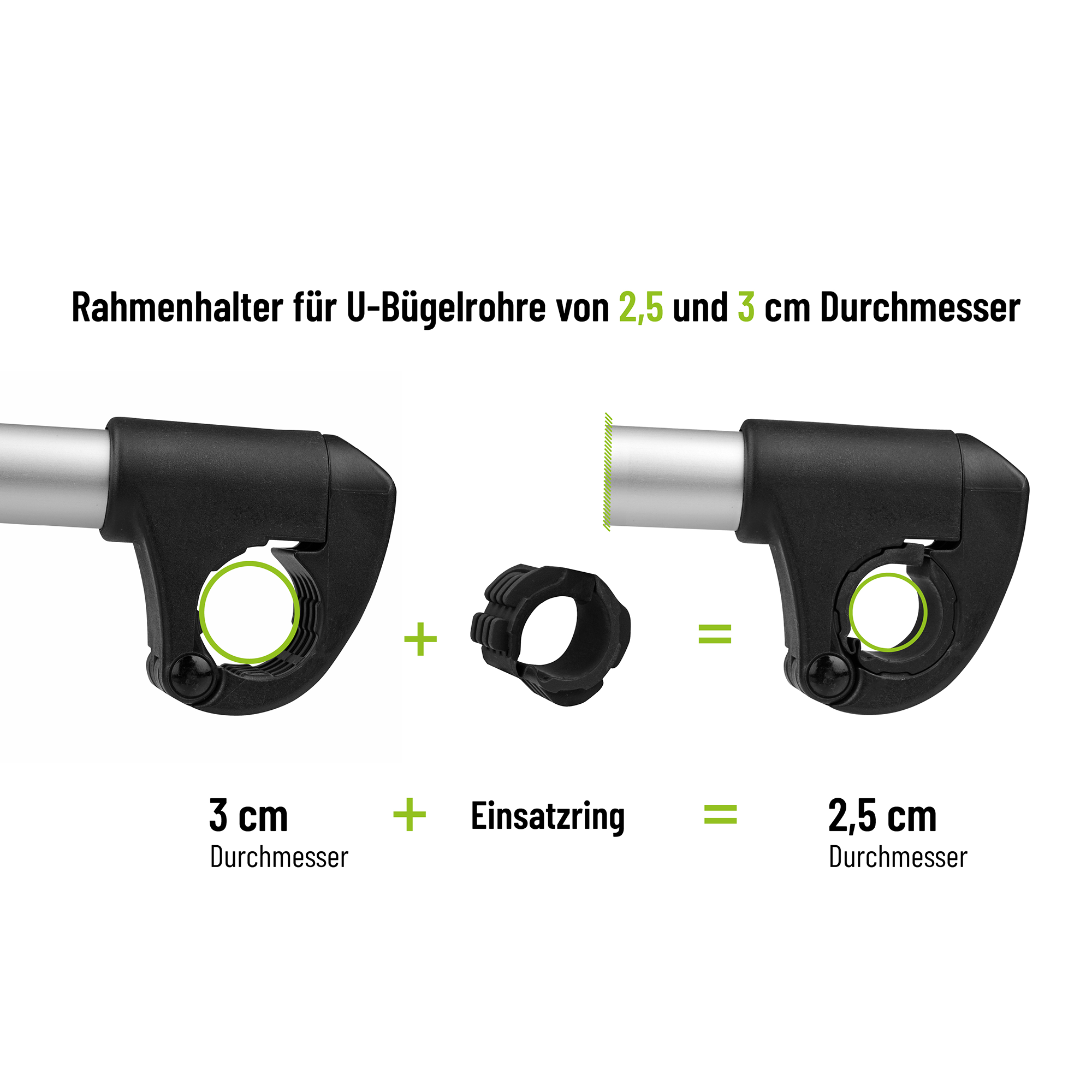 Rahmenhalter abnehmbar kurz 12 cm Ø 25/30 mm