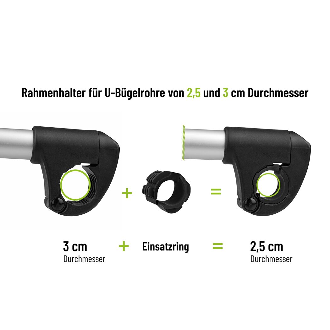 Rahmenhalter abnehmbar kurz 12 cm Ø 25/30 mm