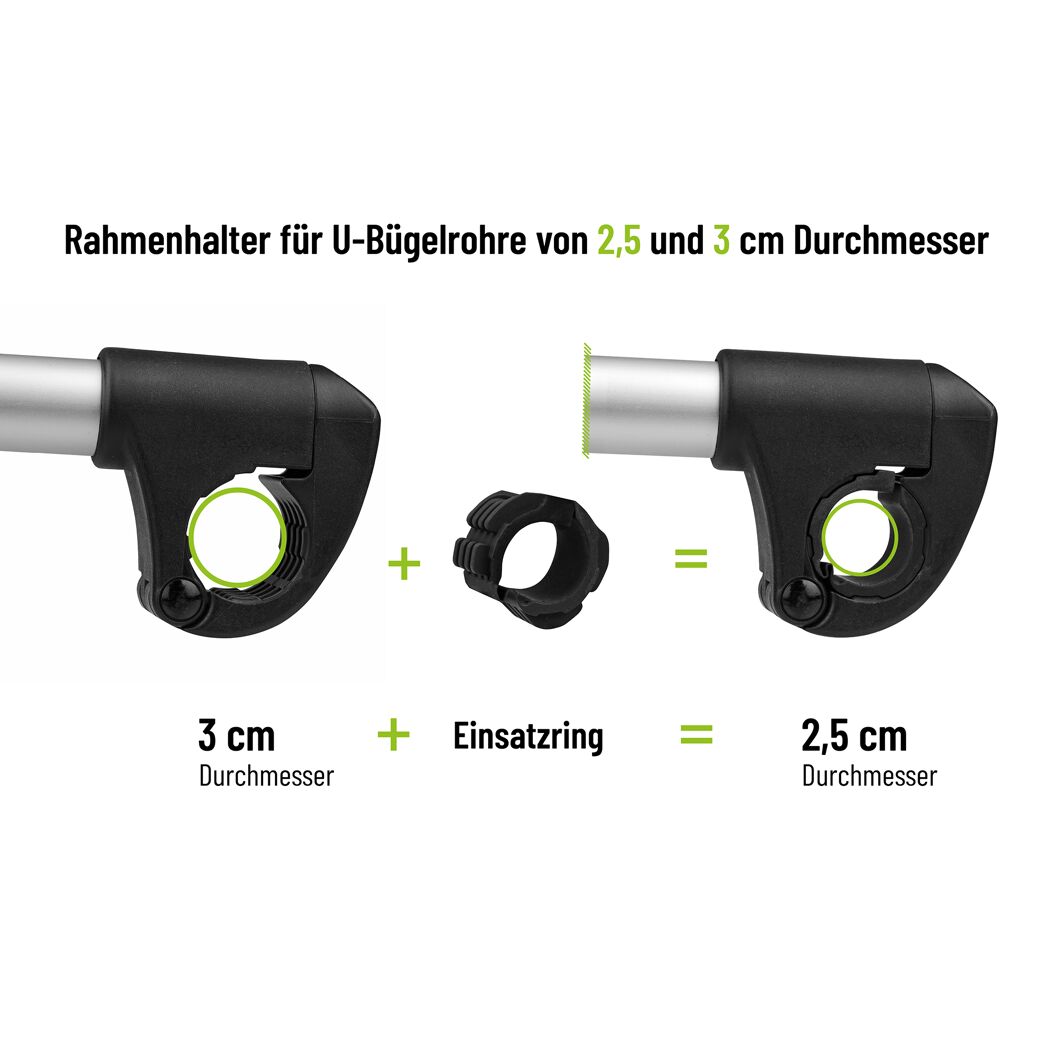 Rahmenhalter abnehmbar lang 32 cm Ø 25/30 mm