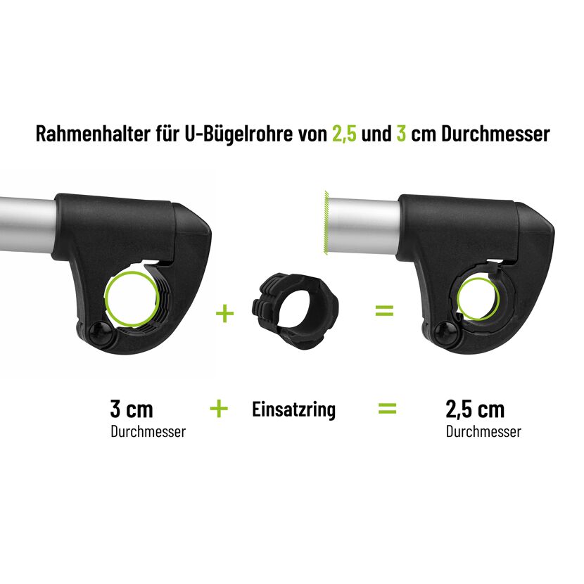 Rahmenhalter abnehmbar lang 32 cm Ø 25/30 mm