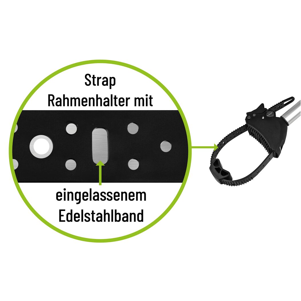Strap-Rahmenhalter kurz 12 cm Ø 25/30 mm