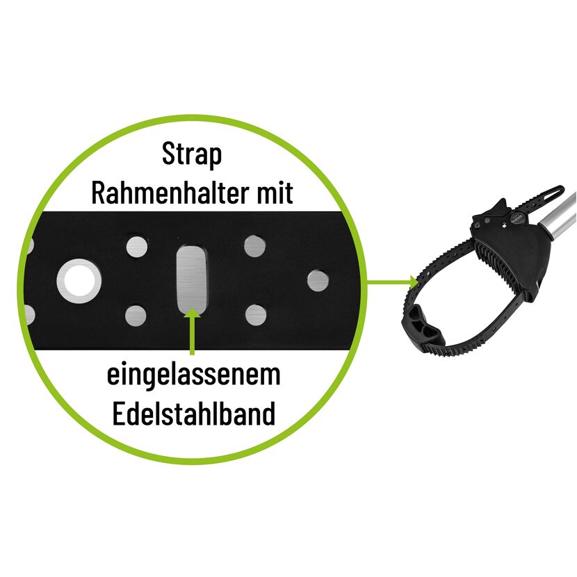 Strap-Rahmenhalter kurz 12 cm Ø 25/30 mm