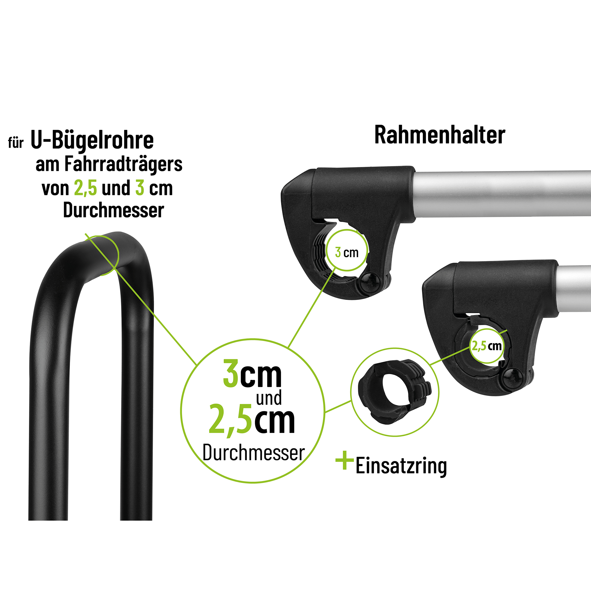 Strap-Rahmenhalter lang 31 cm Ø 25/30mm