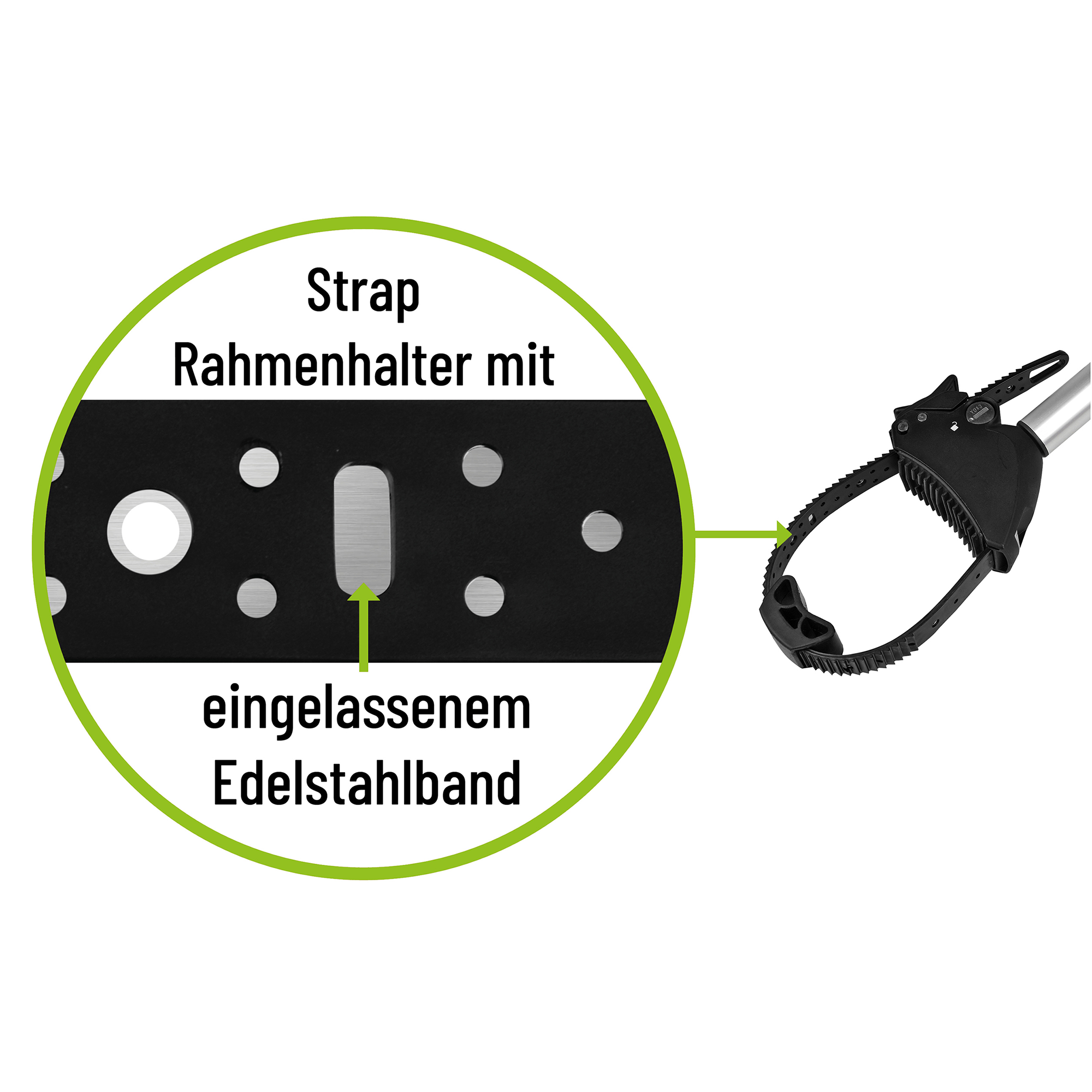Strap-Rahmenhalter lang 31 cm Ø 25/30mm