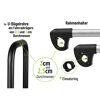 Strap-Rahmenhalter verstellbar 27 cm Ø 25/30mm