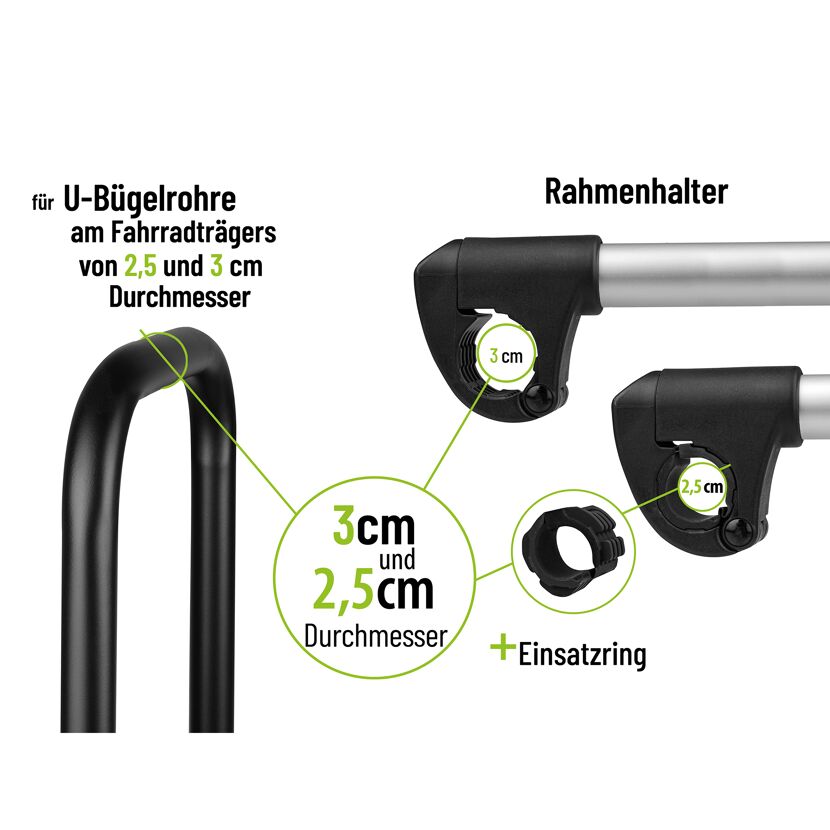 Strap-Rahmenhalter verstellbar 27 cm Ø 25/30mm