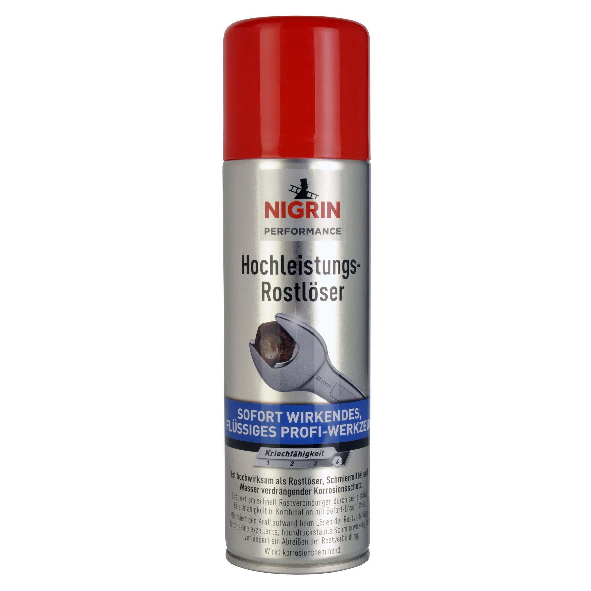 NIGRIN Hochleistungs-Rostlöser mit Schraubenschlüssel