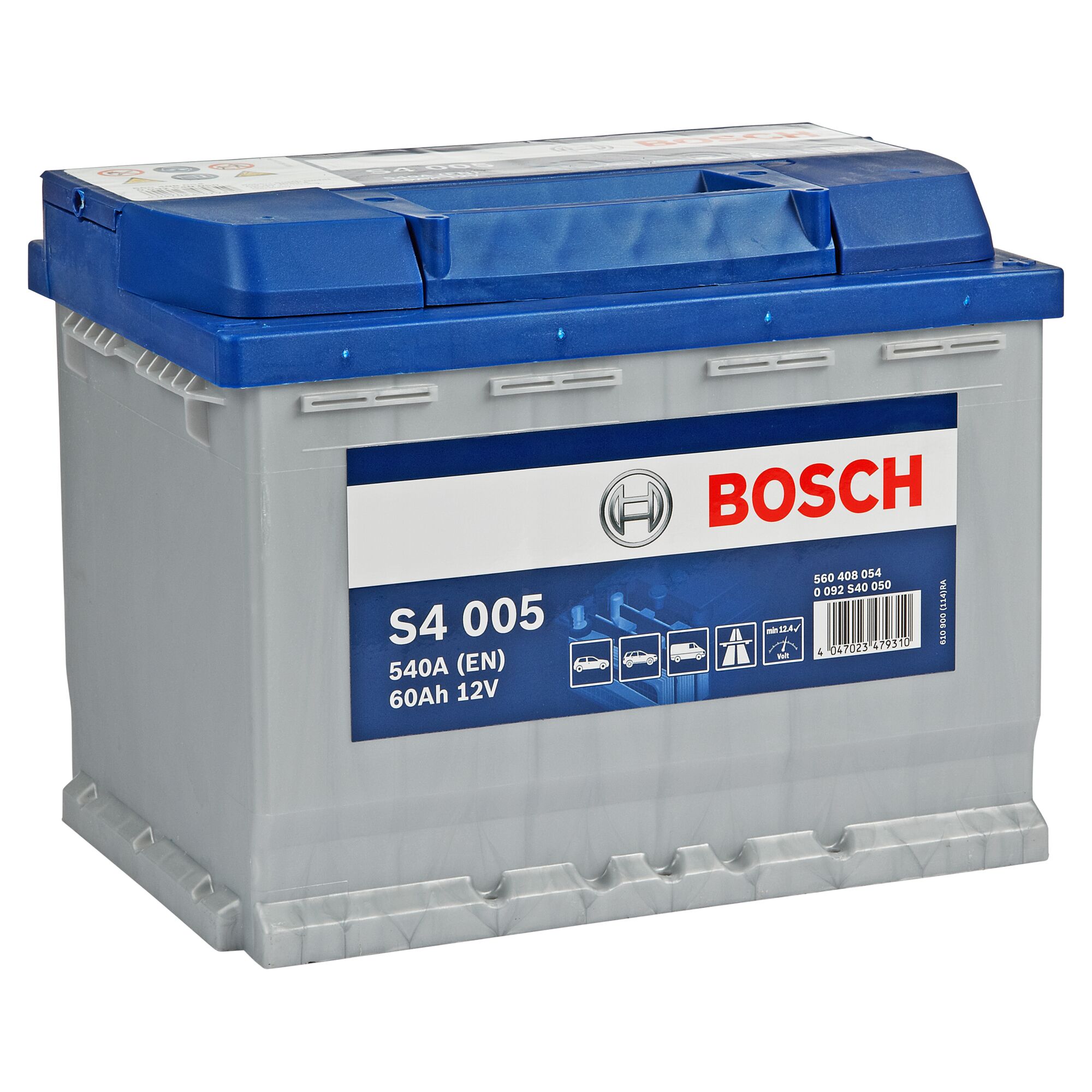 Autobatterie Bosch S4 005 540A (EN) 60Ah 12V