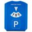 Blaue Parkscheibe auf 22 Uhr eingestellt