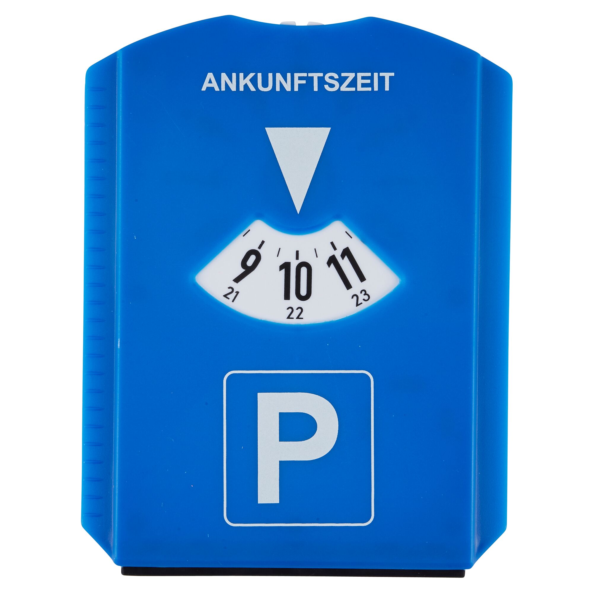 Blaue Parkscheibe auf 22 Uhr eingestellt