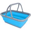 Wanne mit Henkel blau faltbar 38 x 28 x 4,5/15 cm