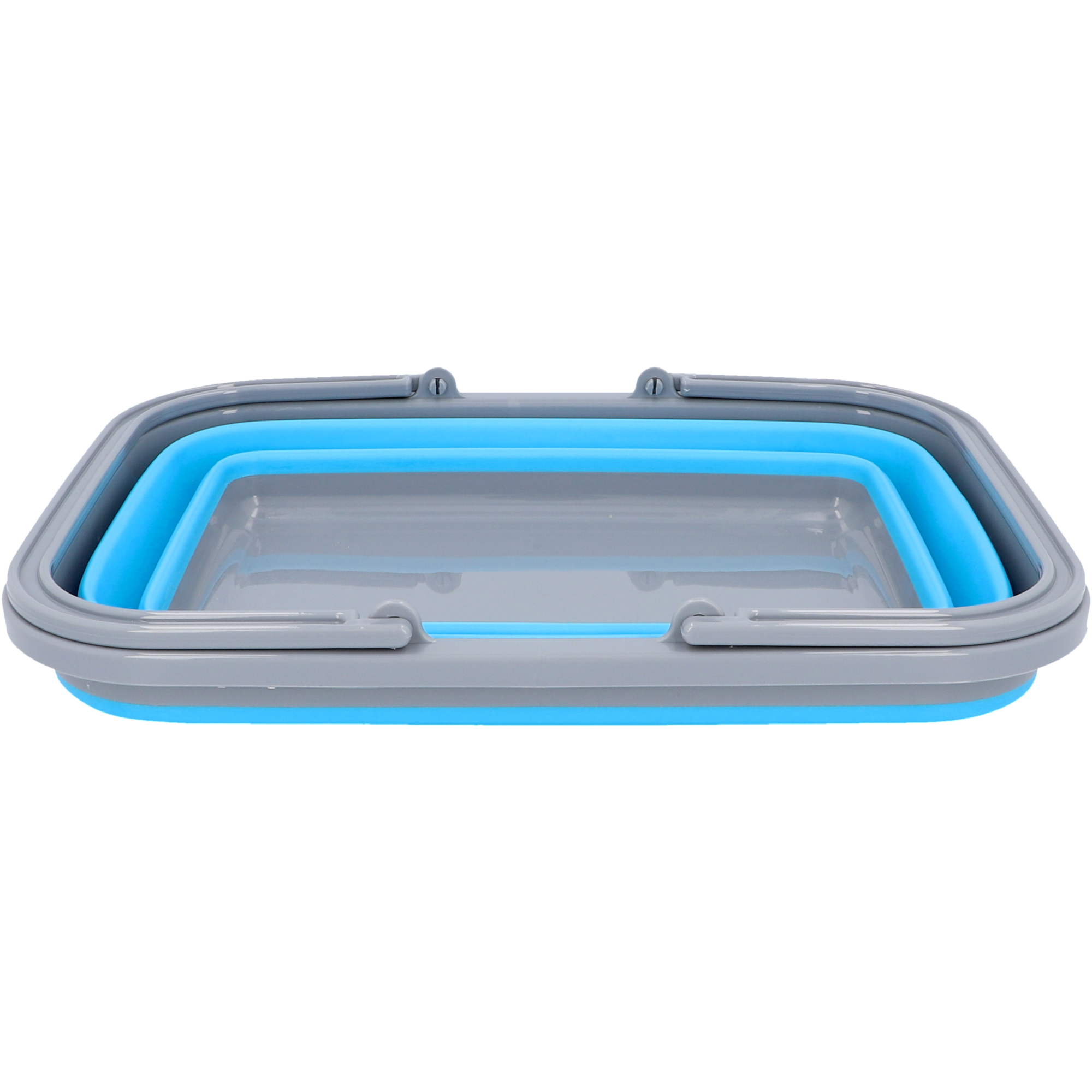 Wanne mit Henkel blau faltbar 38 x 28 x 4,5/15 cm