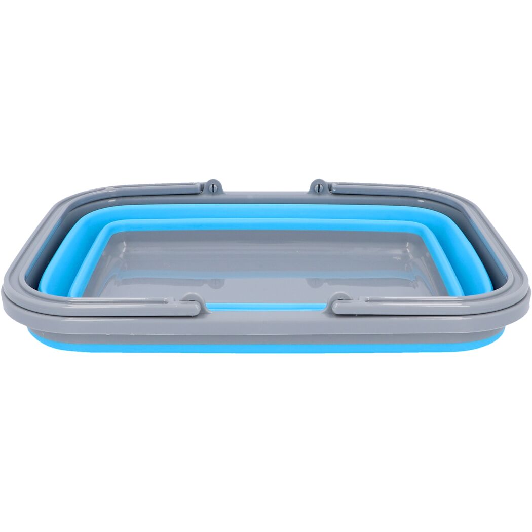 Wanne mit Henkel blau faltbar 38 x 28 x 4,5/15 cm