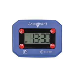 Digitale Parkscheibe blau mit automatischer Ankunftszeiteinstellung