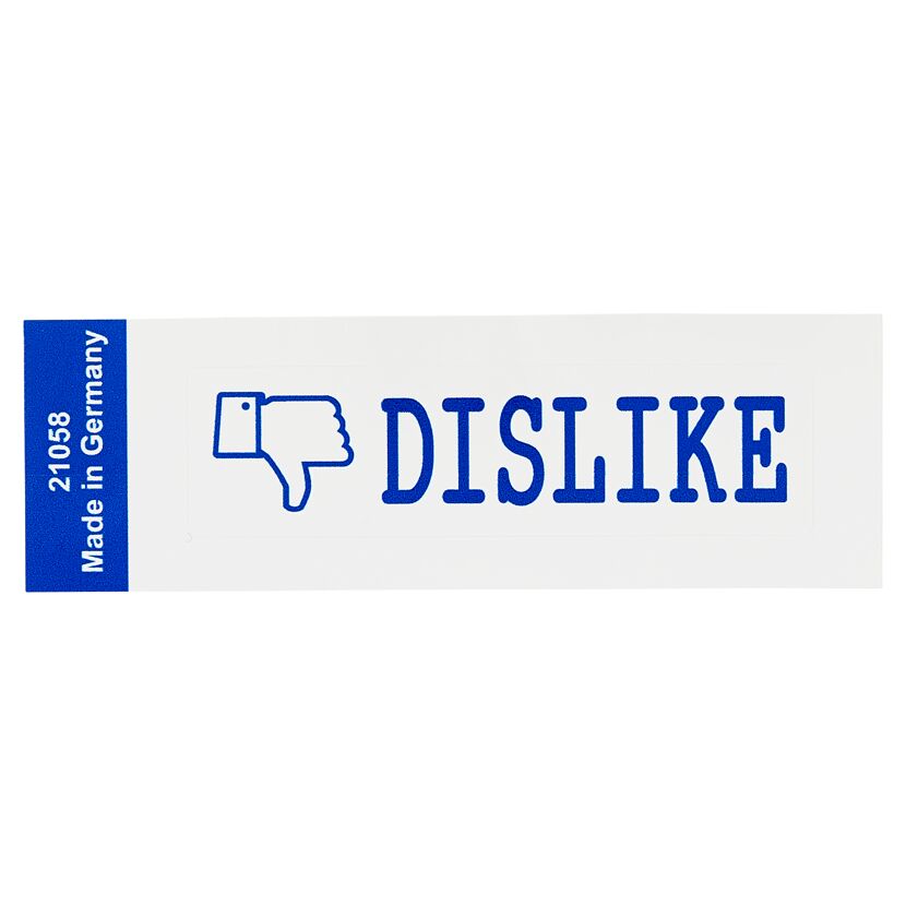 Blauer Dislike-Button.