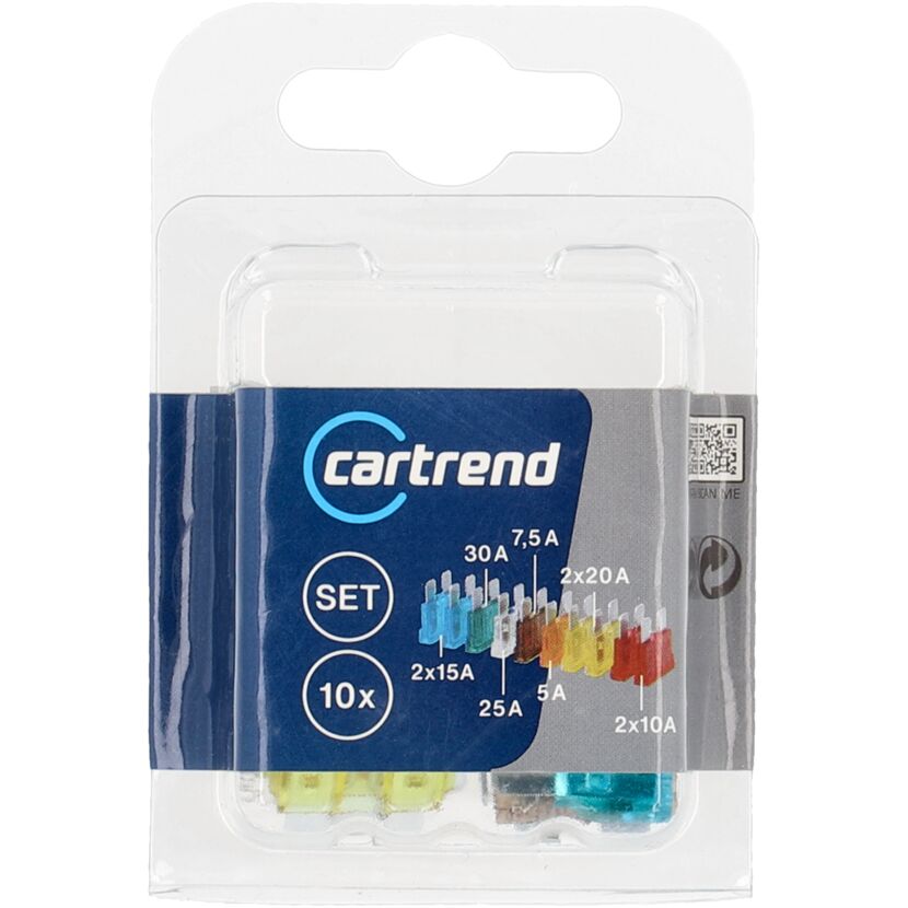 Car Trend Flachstecksicherungs-Set mit 10 Sicherungen