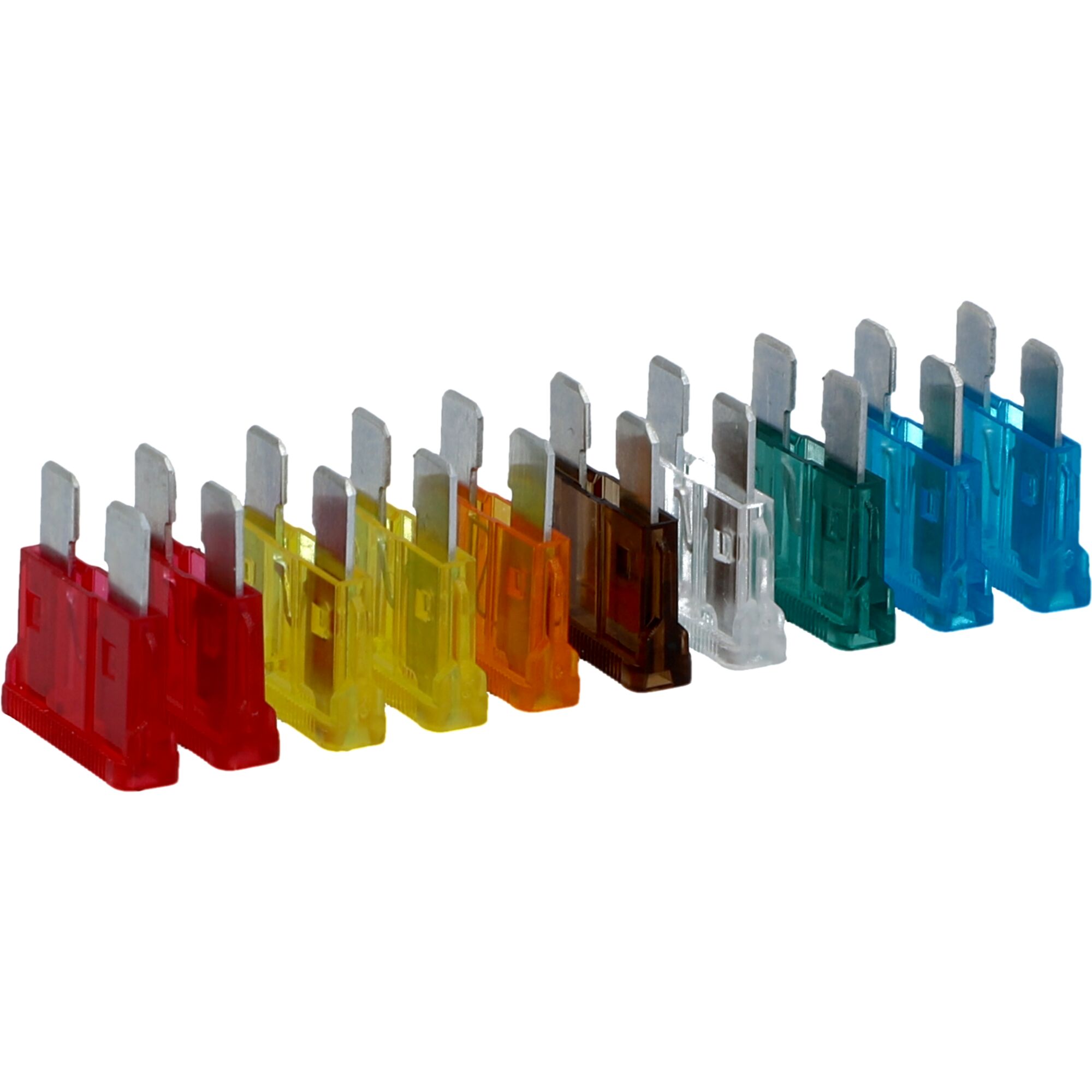 Flachstecksicherungen in verschiedenen Farben