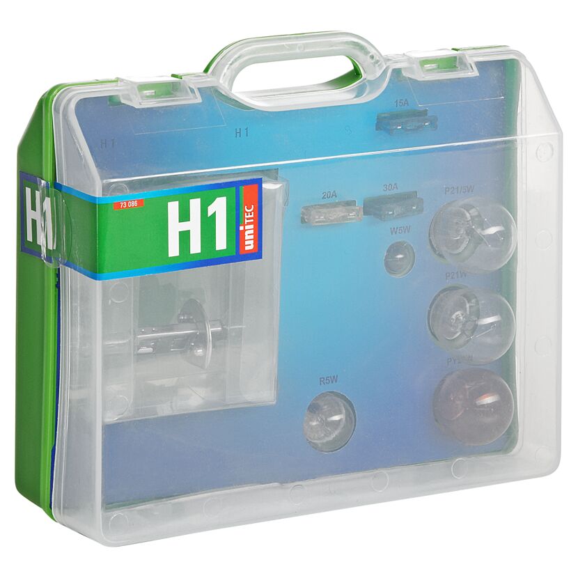Kfz-Ersatzlampenset H1 12 V 10-teilig
