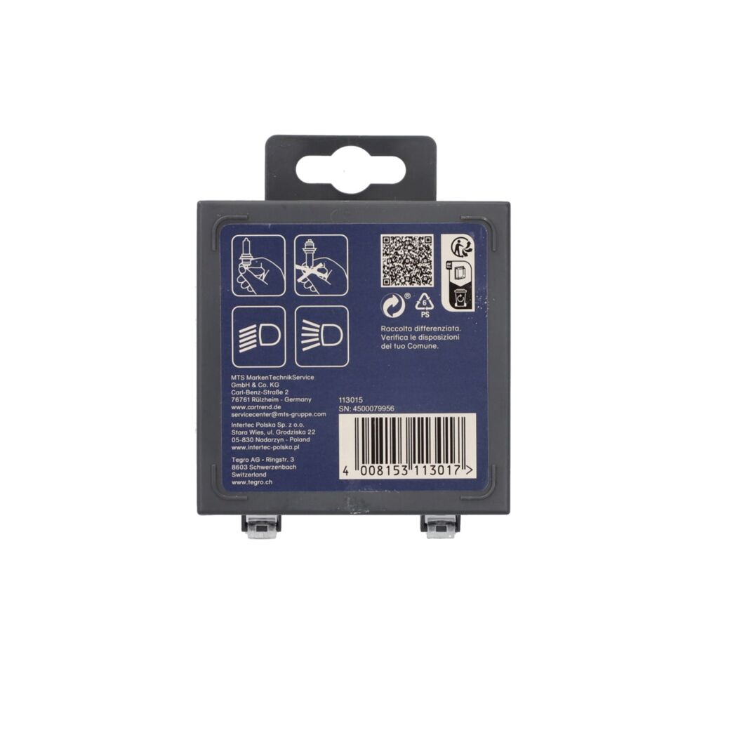 Rückseite der Verpackung Fahrzeugscheinwerferlampe 'Power Light H4'
