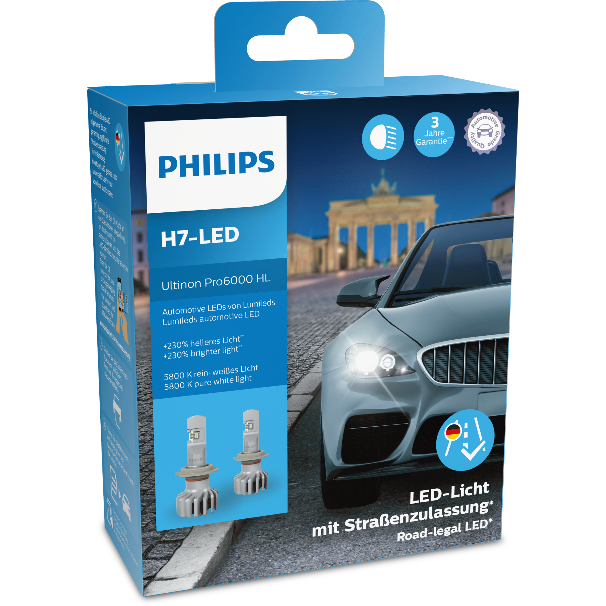 Fahrzeugscheinwerferlampe 'Ultinon Pro6000' H4 LED 2 Stück