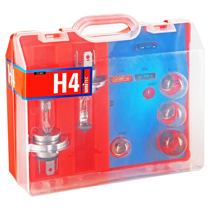 Kfz-Ersatzlampenset H4 12 V 10-teilig