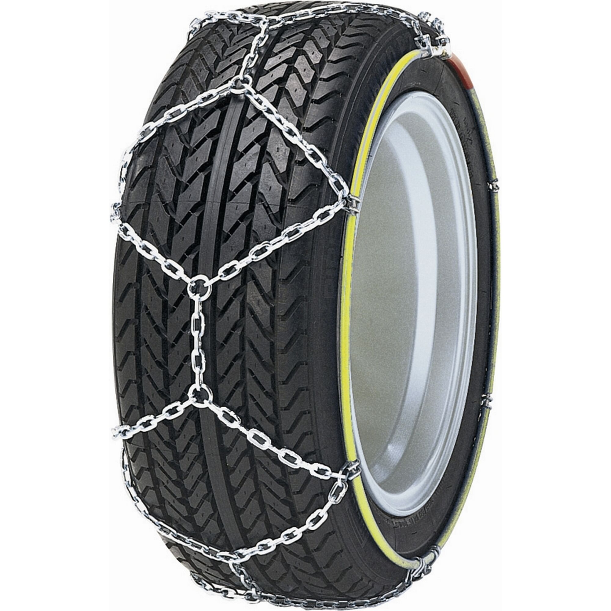 Reifen mit Schneeketten