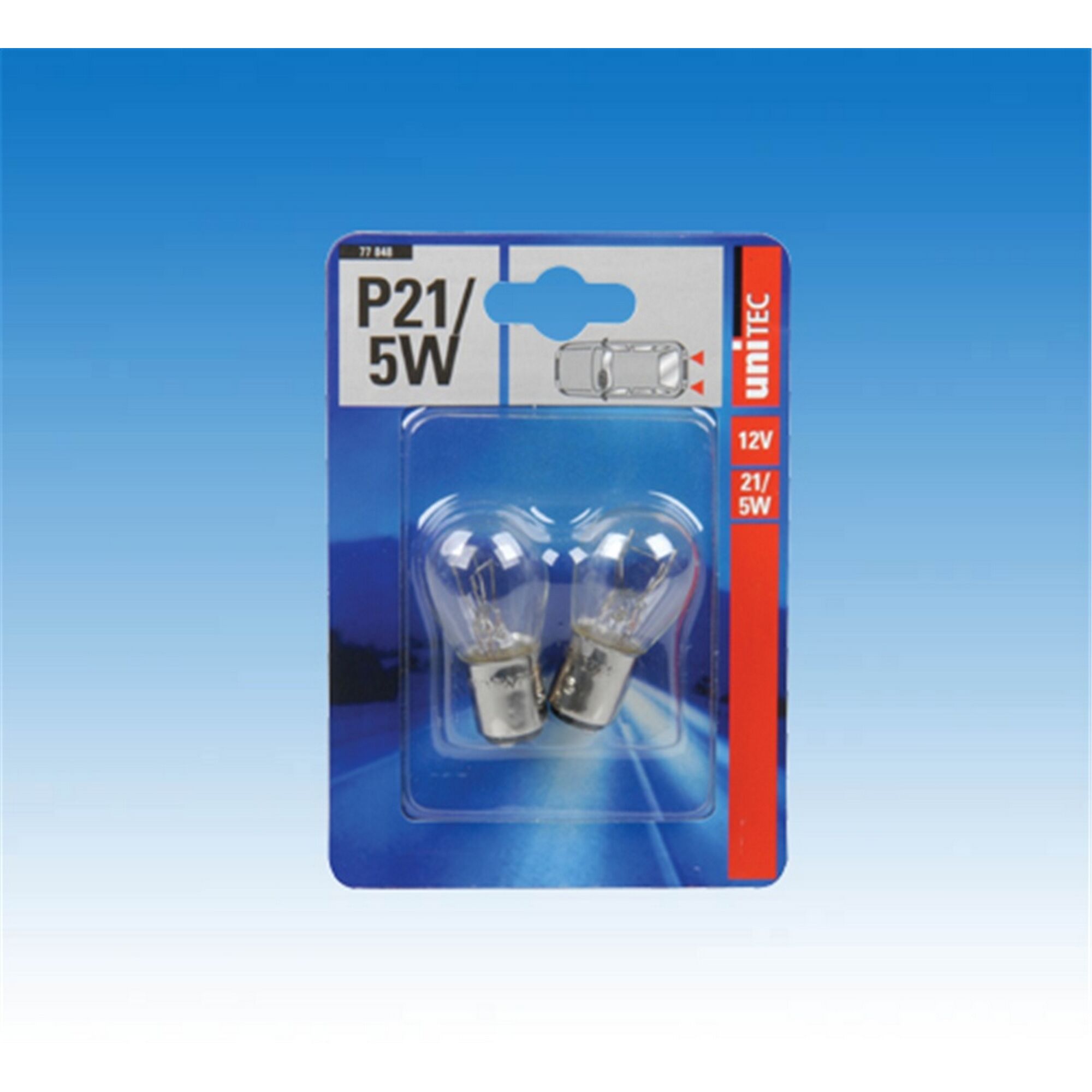 Zwei P21/5W Kugellampe in Blisterverpackung