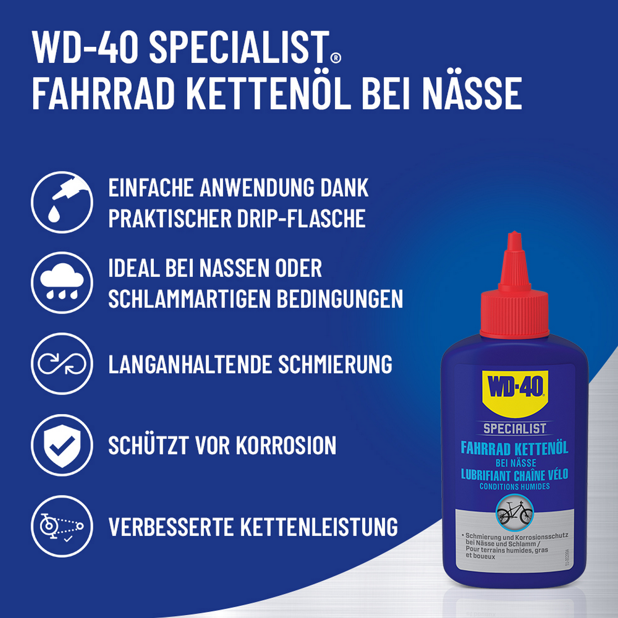 Fahrrad Kettenöl bei Nässe 'Specialist' 100 ml