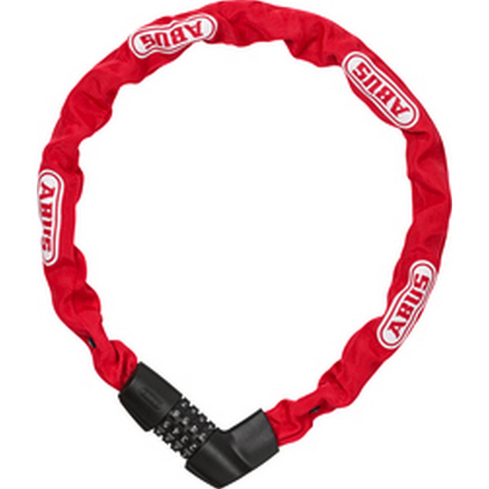 Rotes ABUS Kettenschloss mit Zahlencode