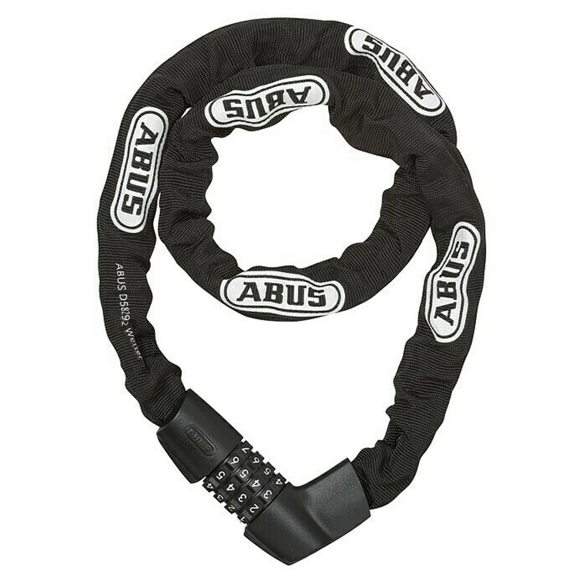 Schwarzes ABUS Fahrradschloss mit Zahlencode