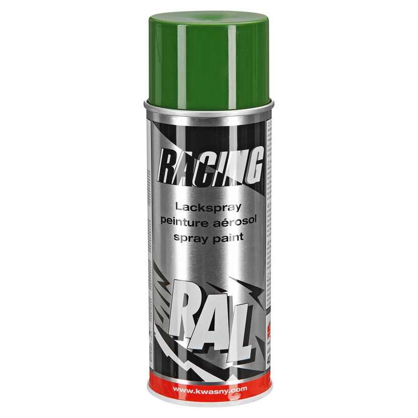 Grüne Sprühdose mit der Aufschrift "RACING"