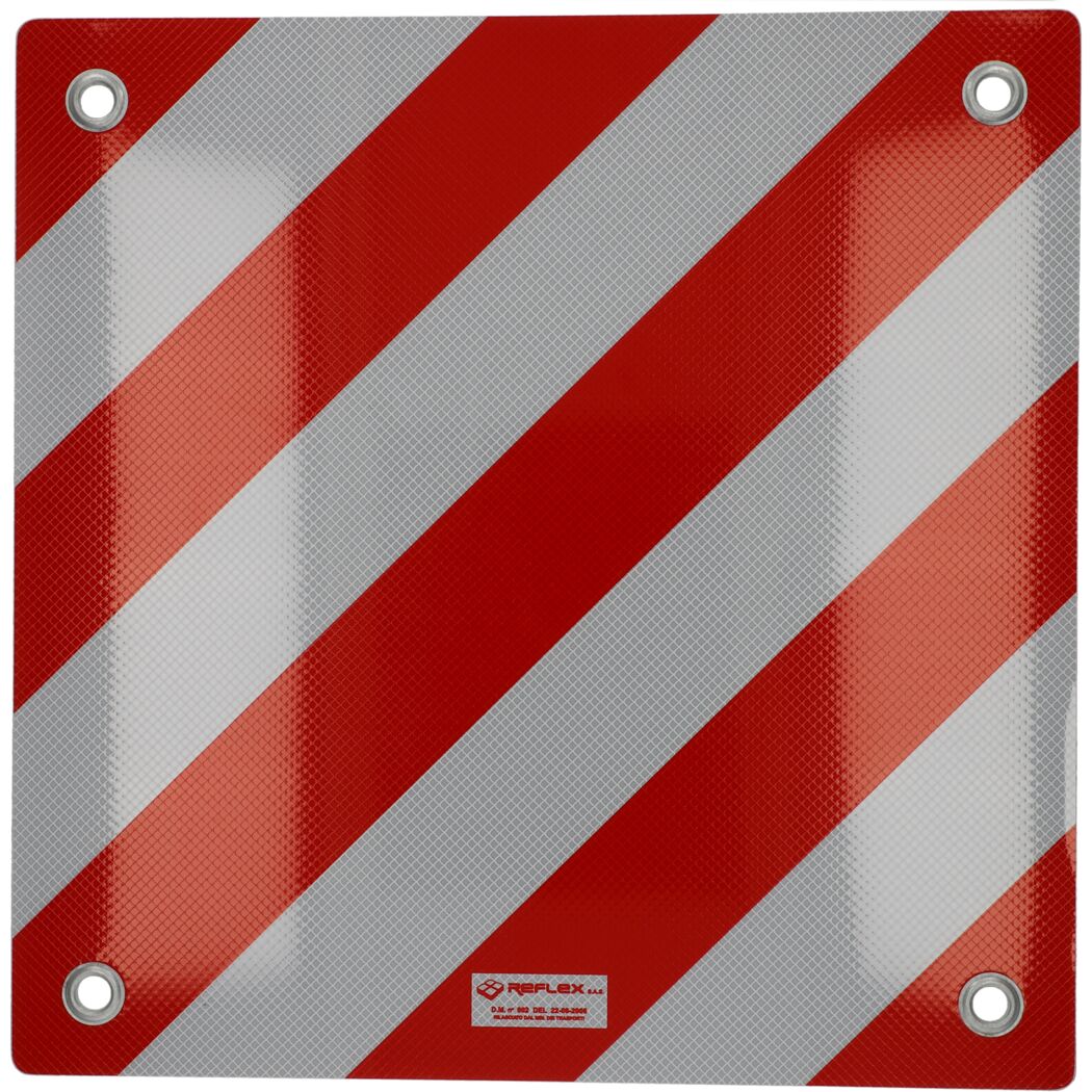 Warntafel für Italien rot/weiß Metall 50 x 50 cm