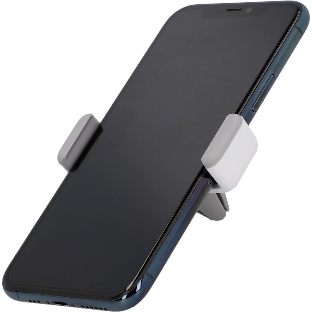 Schwarzes Smartphone in Smartphonehalterung