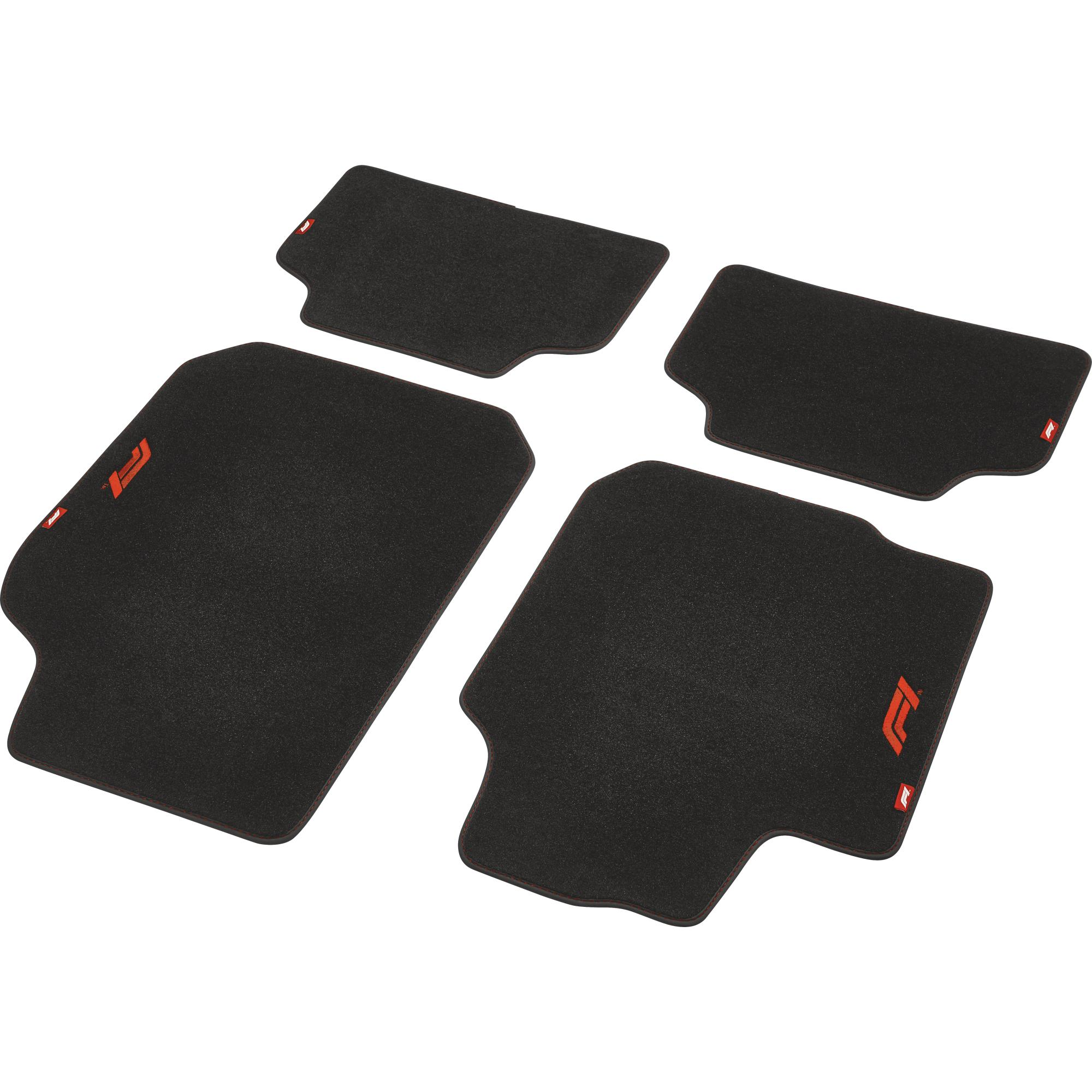 Auto-Fußmatten-Set 'CM570' schwarz/rot 4-teilig
