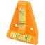 Mini-Wasserwaage mit zwei Libellen orange 58 x 43 mm