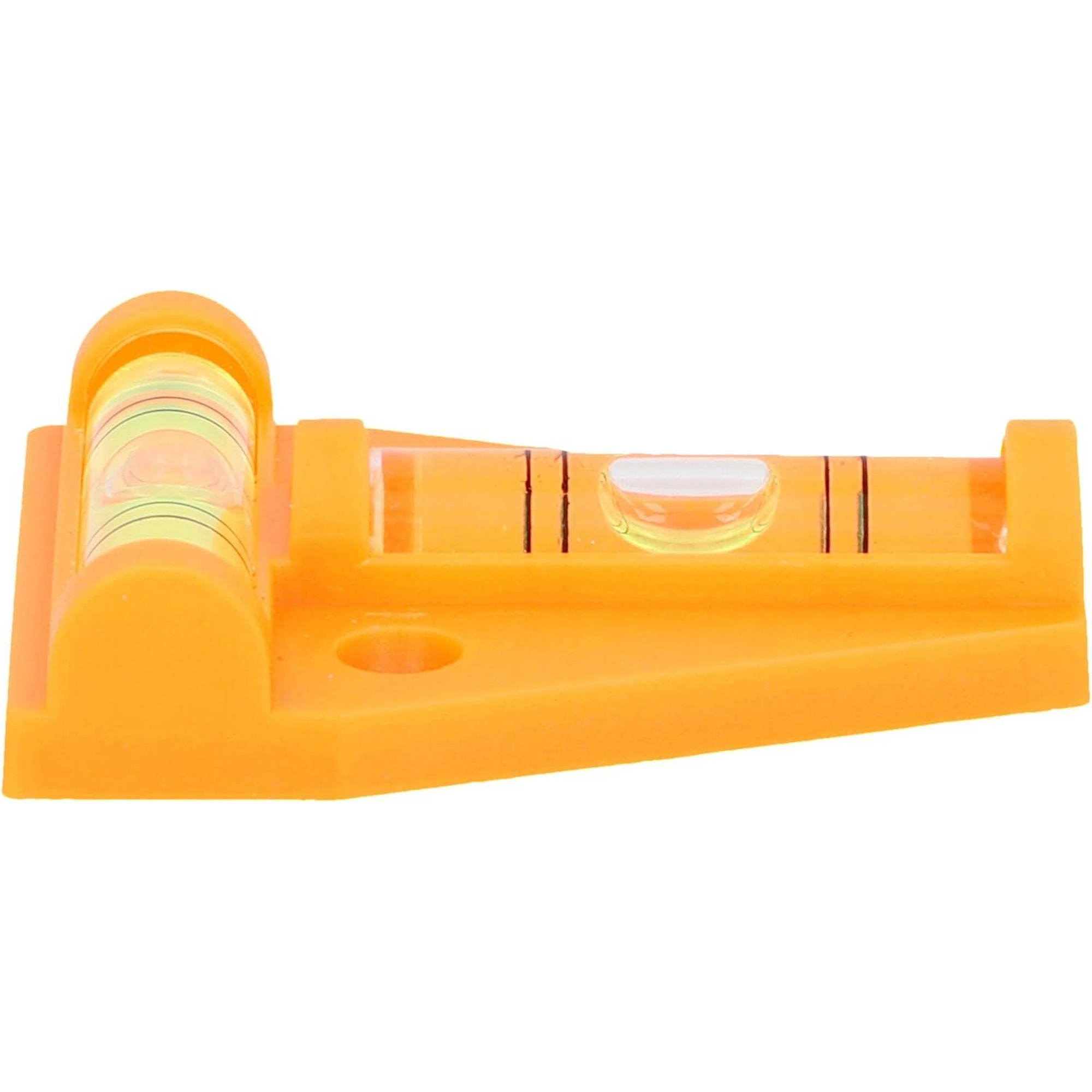 Mini-Wasserwaage mit zwei Libellen orange 58 x 43 mm